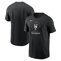 T-shirt Nike noir pour homme, motif ville natale des Mets de New York