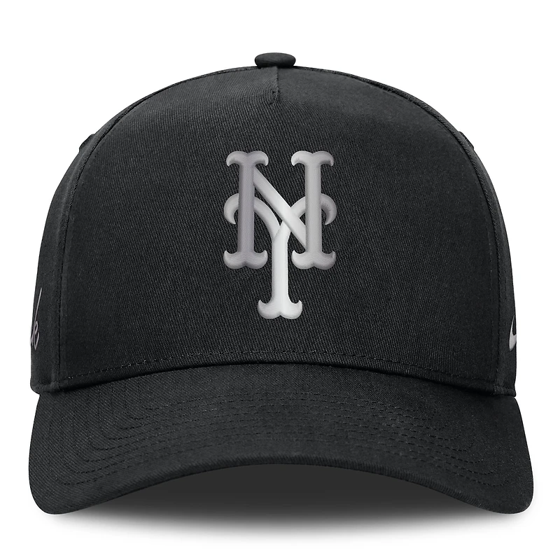 Men's Nike Black New York Mets Rise Dri-FIT A-Frame Adjustable Hat