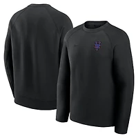 Men's Nike Black New York Mets Tech Fleece Raglan Sweatshirt