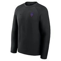 Men's Nike Black New York Mets Tech Fleece Raglan Sweatshirt