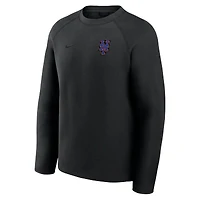 Men's Nike Black New York Mets Tech Fleece Raglan Sweatshirt