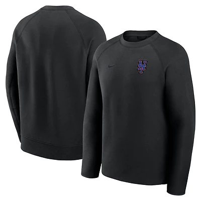 Men's Nike Black New York Mets Tech Fleece Raglan Sweatshirt