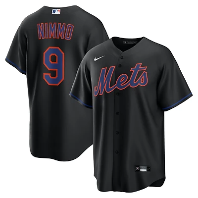 Men's Nike Brandon Nimmo Black New York Mets Alternate Replica Jersey