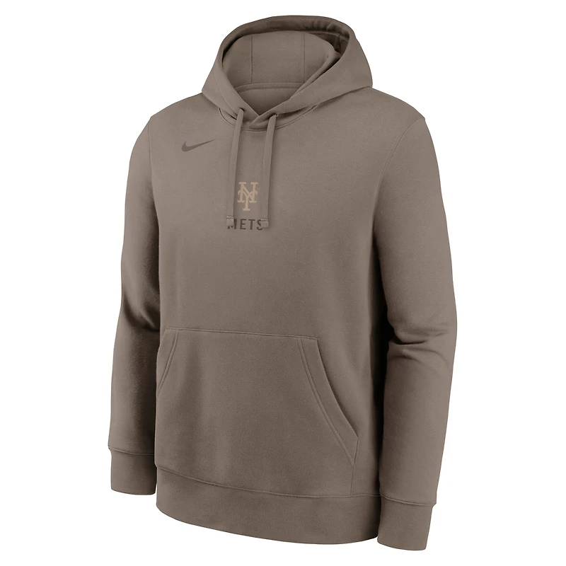 Men's Nike Brown New York Mets Fashion Club Pullover Hoodie