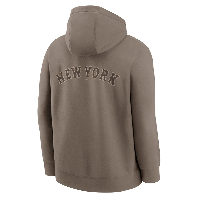 Men's Nike Brown New York Mets Fashion Club Pullover Hoodie