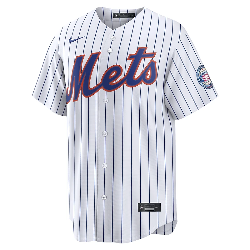 Men's Nike Carlos Beltran White New York Mets Home Replica 2026 Hall of Fame Patch Jersey