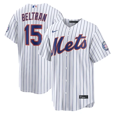 Men's Nike Carlos Beltran White New York Mets Home Replica 2026 Hall of Fame Patch Jersey