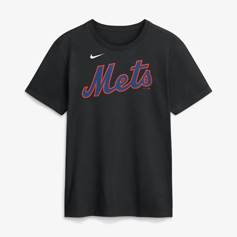 T-shirt Nike Carson Benge noir pour homme, New York Mets, nom et numéro