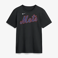 T-shirt Nike Carson Benge noir pour homme, New York Mets, nom et numéro