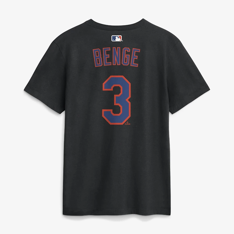 Men's Nike Carson Benge Black New York Mets Name & Number T-Shirt