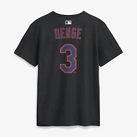 Men's Nike Carson Benge Black New York Mets Name & Number T-Shirt
