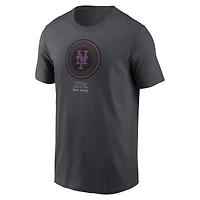 Men's Nike  Charcoal New York Mets 2024 City Connect Large Logo T-Shirt
