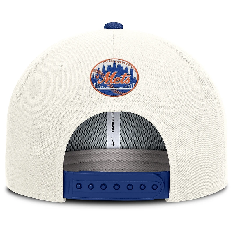 Men's Nike Cream/Royal New York Mets Cooperstown Pro Dri-FIT Snapback Hat