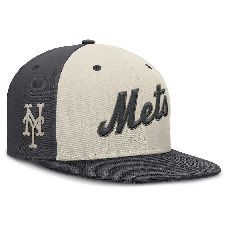 Casquette Nike Dri-FIT True Fitted pour homme, couleur crème, New York Mets