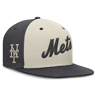 Casquette Nike Dri-FIT True Fitted pour homme, couleur crème, New York Mets