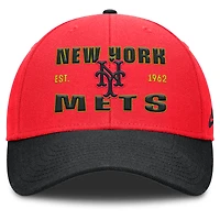 Men's Nike Crimson/Black New York Mets Neon 90s Rise Adjustable Hat