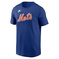 T-shirt avec nom et numéro Nike Darryl Strawberry Royal New York Mets Fuse pour homme