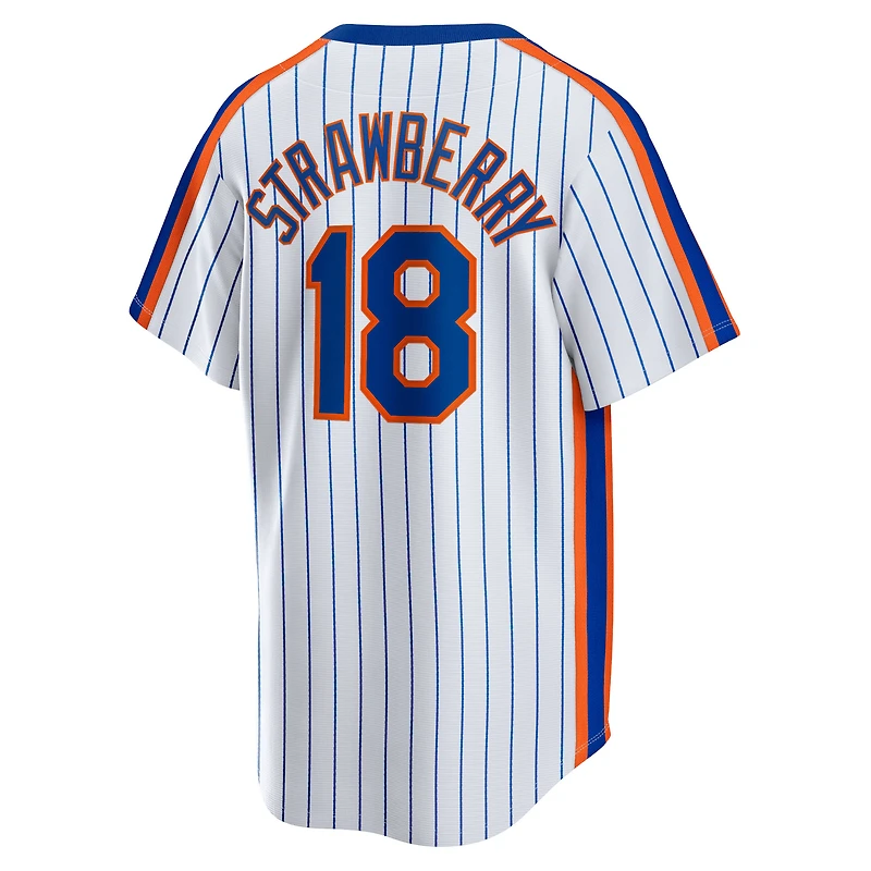 Maillot de joueur Nike Darryl Strawberry blanc New York Mets domicile Cooperstown Collection pour homme