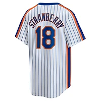 Maillot de joueur Nike Darryl Strawberry blanc New York Mets domicile Cooperstown Collection pour homme