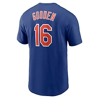 T-shirt Nike Dwight Gooden Royal New York Mets Cooperstown Collection pour homme avec nom et numéro de départ à la retraite