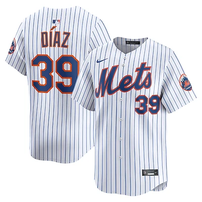 Maillot de joueur à domicile Nike Edwin Diaz pour homme, blanc, New York Mets, édition limitée