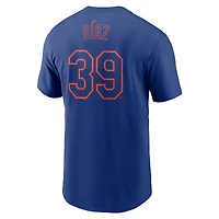 Men's Nike Edwin Diaz Royal New York Mets Fuse Name & Number T-Shirt