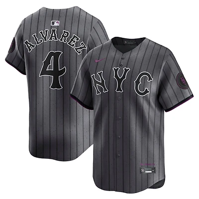 Maillot Nike City Connect Limited gris Francisco Alvarez des Mets de New York pour homme