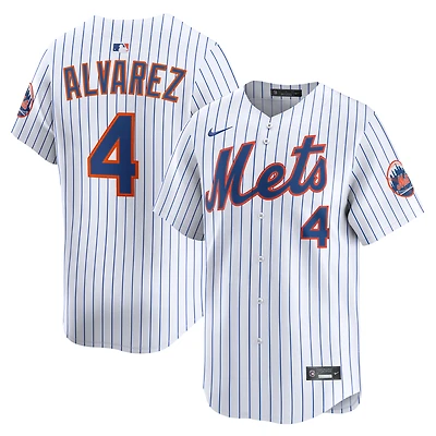 Maillot de joueur à domicile Nike Francisco Alvarez blanc New York Mets pour homme