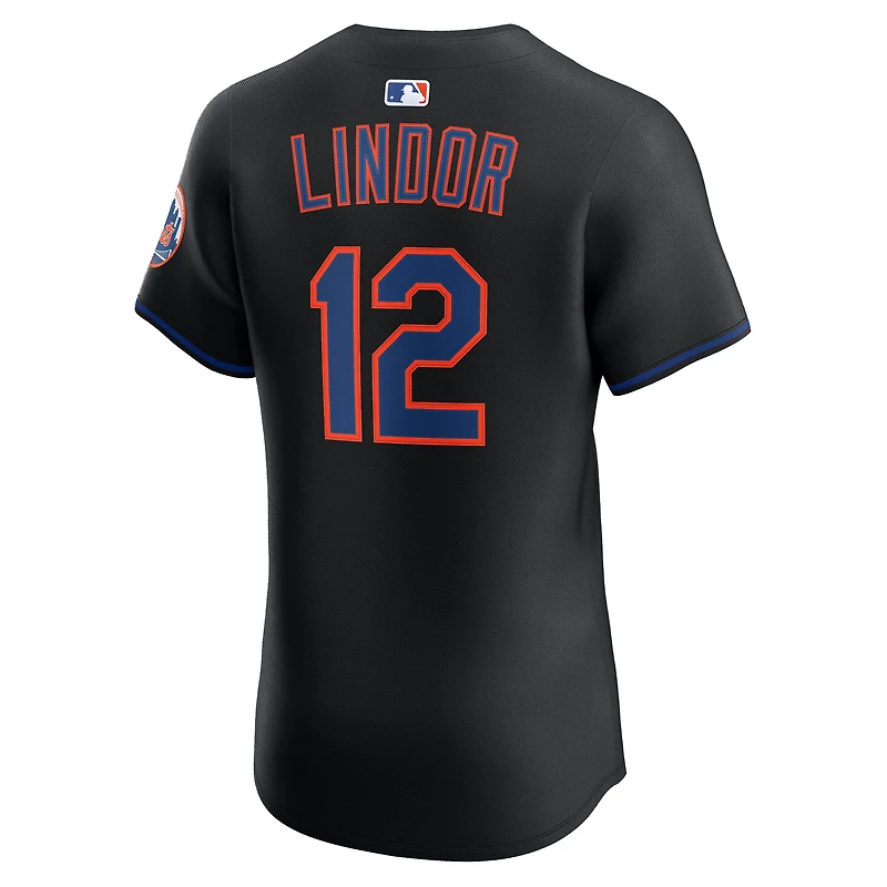 Maillot Nike Francisco Lindor noir des New York Mets pour homme