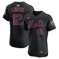 Maillot Nike Francisco Lindor noir des New York Mets pour homme
