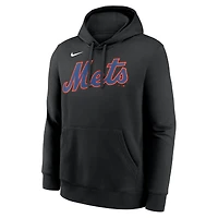 Men's Nike Francisco Lindor Black New York Mets Player Name & Number Club Pullover Hoodie