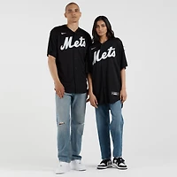 Men's Nike Francisco Lindor Black New York Mets  Replica Player Jersey