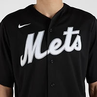 Maillot Nike Francisco Lindor noir réplique des New York Mets pour homme