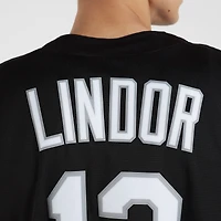 Men's Nike Francisco Lindor Black New York Mets  Replica Player Jersey