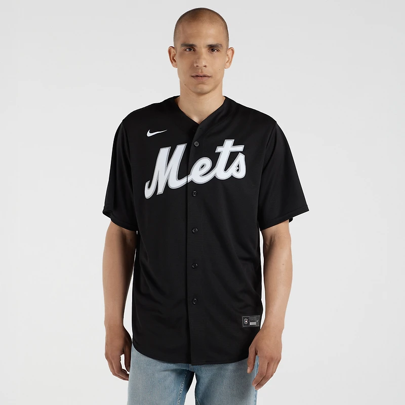 Men's Nike Francisco Lindor Black New York Mets Replica Player Jersey