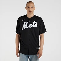 Men's Nike Francisco Lindor Black New York Mets  Replica Player Jersey
