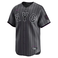 Men's Nike Francisco Lindor Gray New York Mets City Connect Limited Jersey