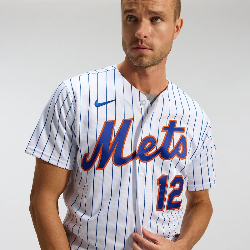 Men's Nike Francisco Lindor White New York Mets Home Authentic Player Jersey