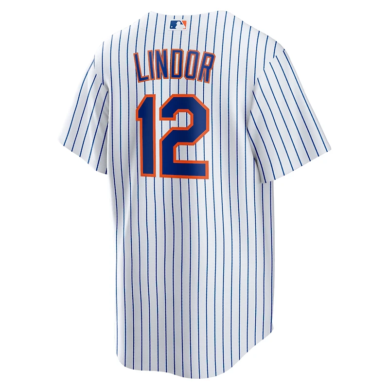 Men's Nike Francisco Lindor White New York Mets Home Replica Player Jersey