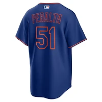 Maillot réplique alternatif Nike Freddy Peralta Royal des Mets de New York pour homme