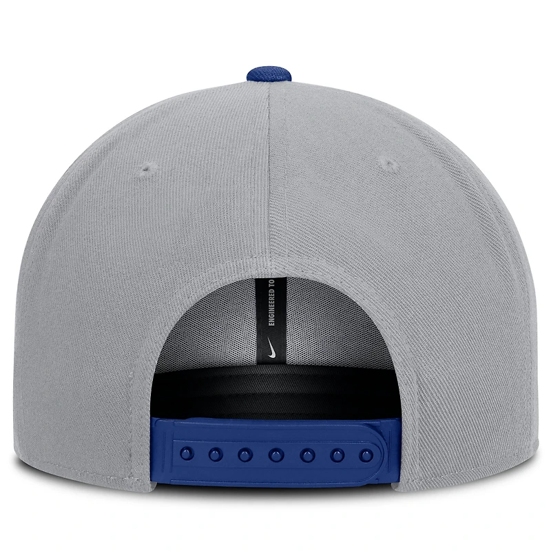 Men's Nike Gray/Royal New York Mets Primetime Pro Dri-FIT Snapback Hat