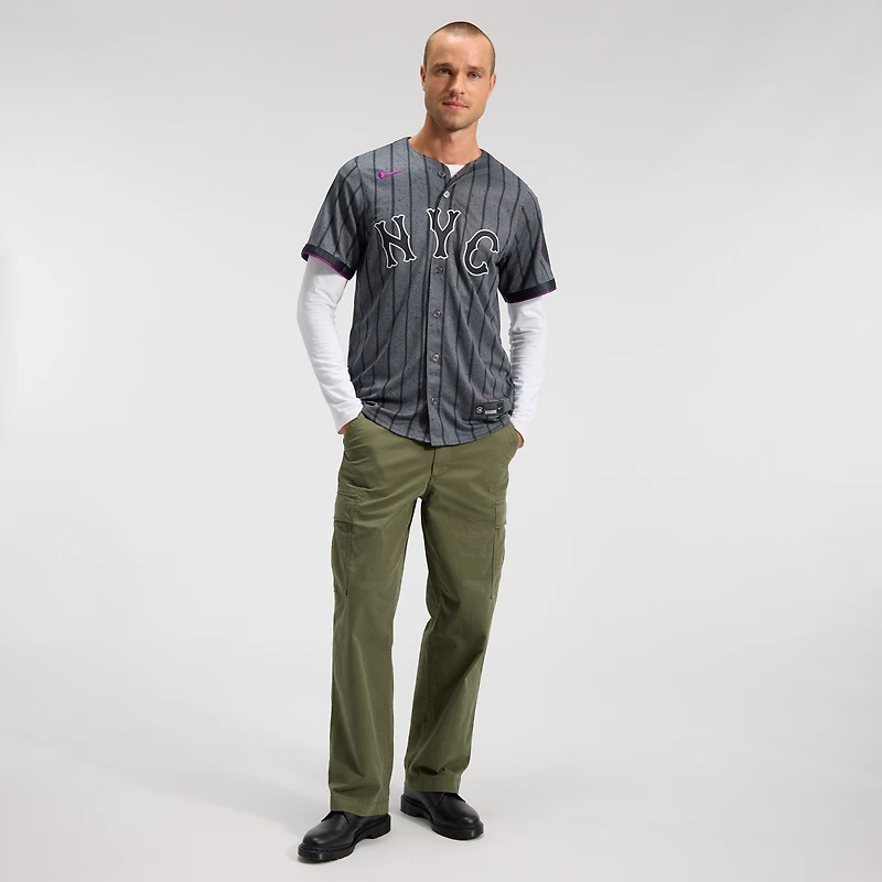 Men's Nike Gray New York Mets City Connect Limited Jersey
