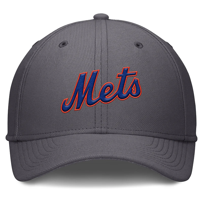 Casquette Nike Performance Flex grise New York Mets Swoosh pour homme