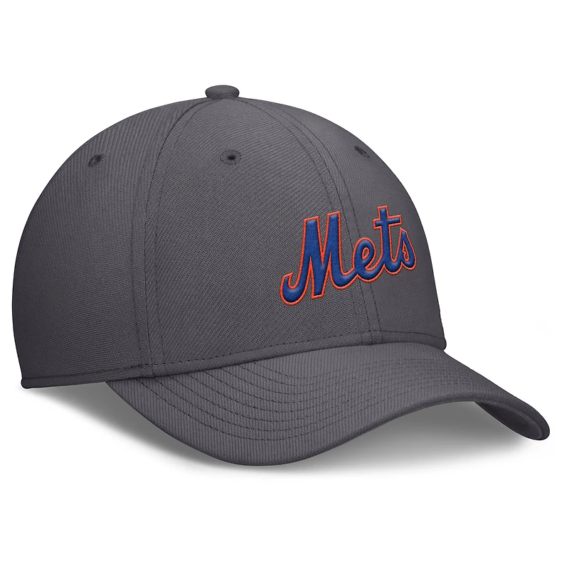 Casquette Nike Performance Flex grise New York Mets Swoosh pour homme