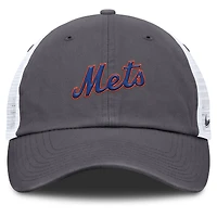 Casquette de camionneur ajustable Nike grise New York Mets Wordmark Club pour homme