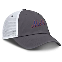 Casquette de camionneur ajustable Nike grise New York Mets Wordmark Club pour homme
