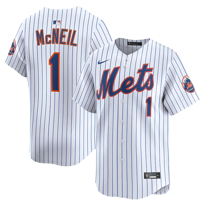 Maillot de joueur alternatif Nike Jeff McNeil blanc New York Mets pour homme
