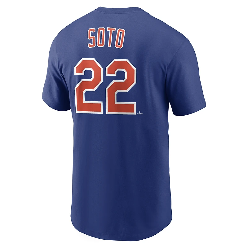T-shirt Nike Juan Soto Royal New York Mets Cooperstown Collection pour homme, nom et numéro