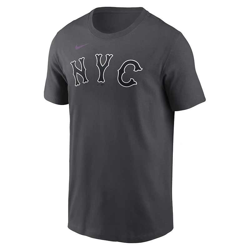 T-shirt Nike Juan Soto anthracite New York Mets City Connect pour homme, avec nom et numéro