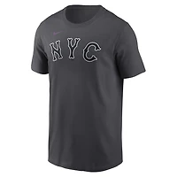 T-shirt Nike Juan Soto anthracite New York Mets City Connect pour homme, avec nom et numéro